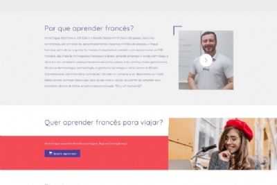 Imagem de Landing page de curso de francês