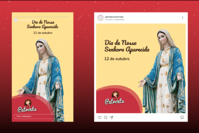 Imagem de Criação de arte para dia de Nossa Senhora Aparecida